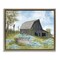 Stupell Industries Blue Floral Country Garden Floater Framed Canvas Wall Art Design by Billy Jacobs